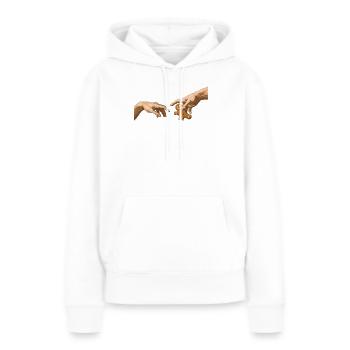 Lebkuchenplätzchen – Die Kreation – Lustiges Weihn - Frauen Premium Bio Hoodie - Weiß - Vorne - Julia (174cm)