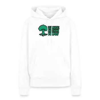Arbre Racine Climat Logo de la nature - Sweat à capuche Premium bio Femme - blanc - Devant - Julia (174cm)