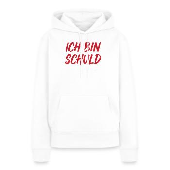 Ich bin schuld wie immer - Frauen Premium Bio Hoodie - Weiß - Vorne - Julia (174cm)