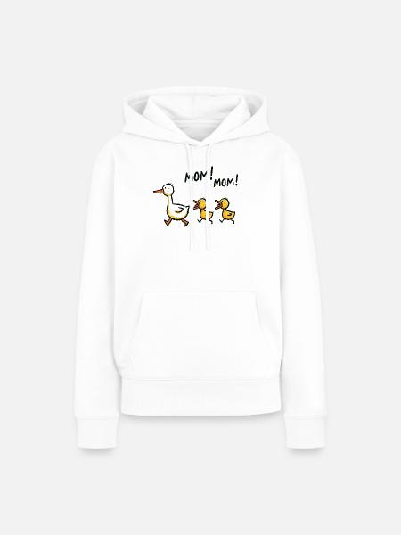 Ente Küken Mama Lustig Muttertag Geschenk - Frauen Premium Bio Hoodie - Weiß