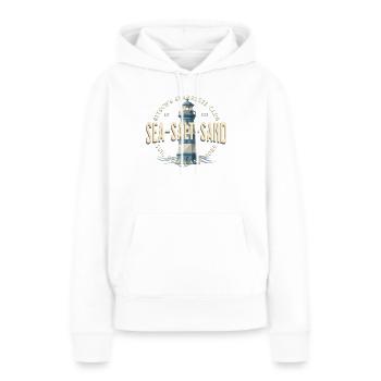 Lighthouse Surf Lake Breeze Club - Sweat à capuche Premium bio Femme - blanc - Devant - Julia (174cm)