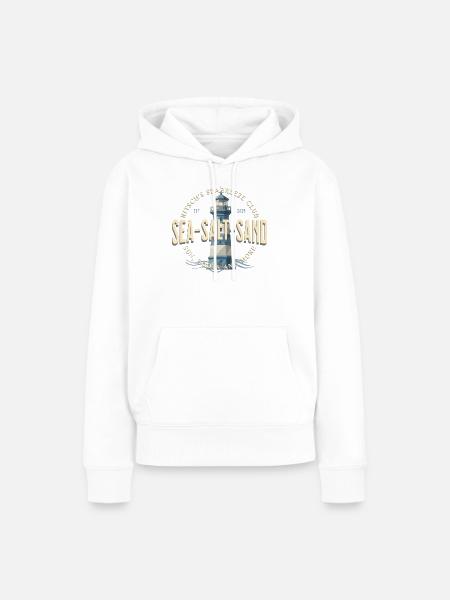 Leuchtturm Surf Seebrise Club - Frauen Premium Bio Hoodie - Weiß