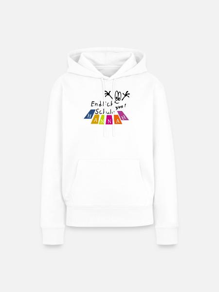 endlich Schule Hannah - Frauen Premium Bio Hoodie - Weiß