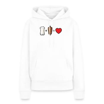 Ayran + Döner = Love - Frauen Premium Bio Hoodie - Weiß - Vorne - Julia (174cm)