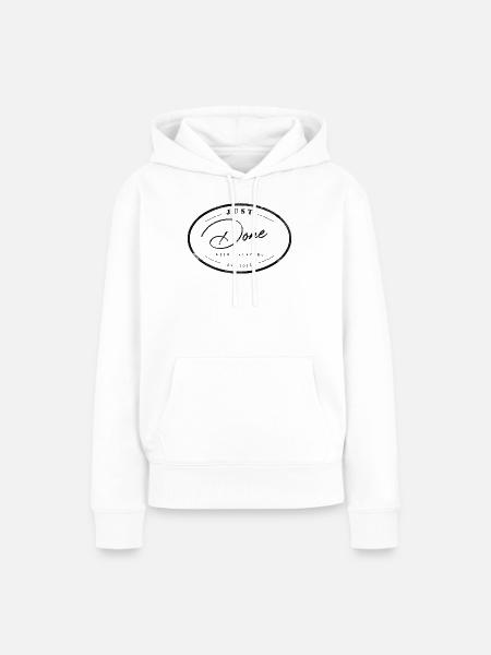 Just Done - Frauen Premium Bio Hoodie - Weiß