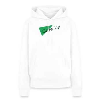 Grow Up Grün Dreieck Motiv - Frauen Premium Bio Hoodie - Weiß - Vorne - Julia (174cm)