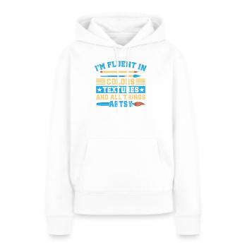 Artist Painter Graphic Fluent In Colors Textures - Frauen Premium Bio Hoodie - Weiß - Vorne - Julia (174cm)