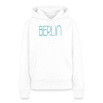 Berlin - Frauen Premium Bio Hoodie - Weiß - Vorne - Julia (174cm)