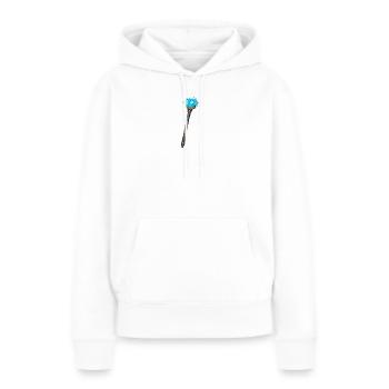 Magischer Kristallstab Blau - Frauen Premium Bio Hoodie - Weiß - Vorne - Julia (174cm)