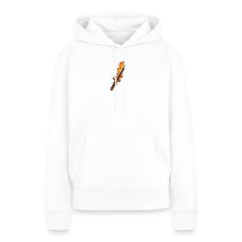 Feuerklinge Flammenschwert - Frauen Premium Bio Hoodie - Weiß - Vorne - Julia (174cm)