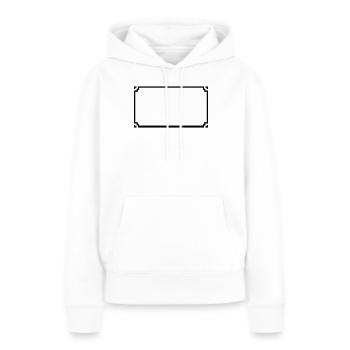 Pixel Rahmen Grafik - Frauen Premium Bio Hoodie - Weiß - Vorne - Julia (174cm)