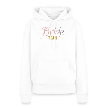 Bride Team Ringe Federn JGA Junggesellenabschied - Frauen Premium Bio Hoodie - Weiß - Vorne - Julia (174cm)