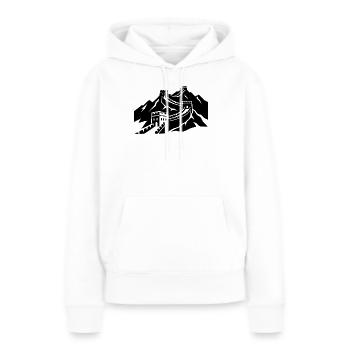 Chinesische Mauer - Frauen Premium Bio Hoodie - Weiß - Vorne - Julia (174cm)