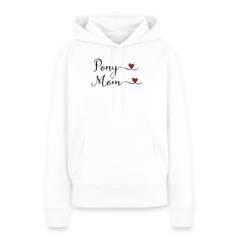 Pony Mama - Frauen Premium Bio Hoodie - Weiß - Vorne - Julia (174cm)