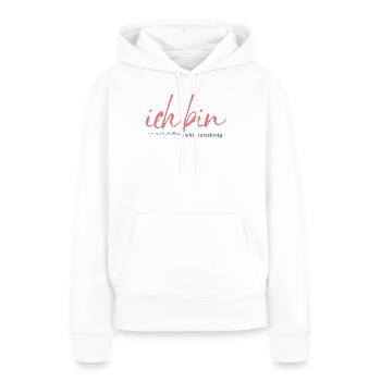 Ich bin nur aus Verzweiflung nicht starrsinnig - Frauen Premium Bio Hoodie - Weiß - Vorne - Julia (174cm)