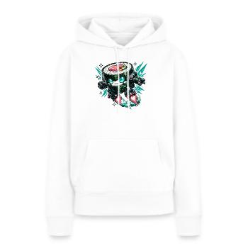 Sushi Robo-Kämpfer - Frauen Premium Bio Hoodie - Weiß - Vorne - Julia (174cm)