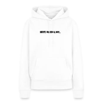 NPC - Frauen Premium Bio Hoodie - Weiß - Vorne - Julia (174cm)