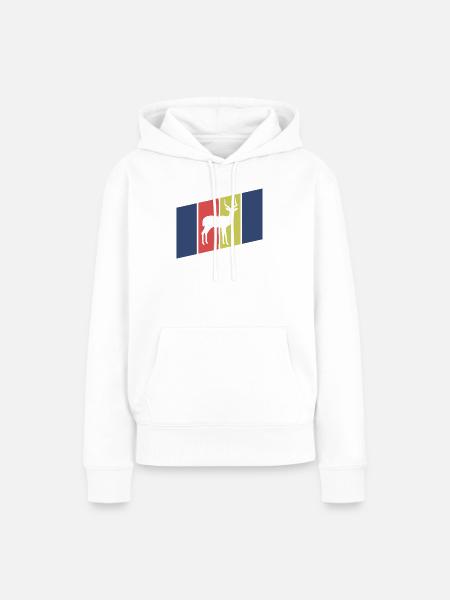 Antilope Silhouette Afrika - Frauen Premium Bio Hoodie - Weiß