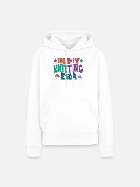 In my Knitting Era - Frauen Premium Bio Hoodie - Weiß