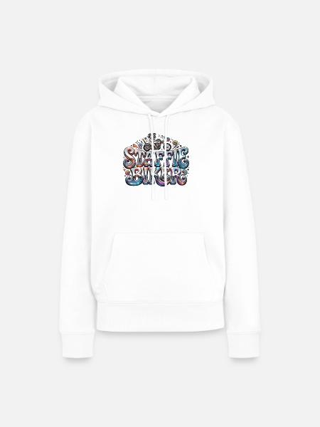 Staffie-Biker 4 - 130 - Frauen Premium Bio Hoodie - Weiß