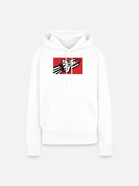 Space Shuttle Graffiti Grafik - Frauen Premium Bio Hoodie - Weiß