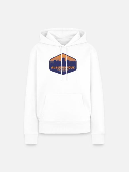 Albuquerque New Mexico Sunset Badge - Frauen Premium Bio Hoodie - Weiß