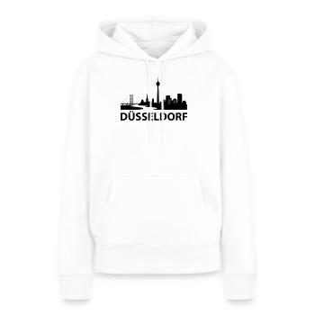 Düsseldorf Skyline - Frauen Premium Bio Hoodie - Weiß - Vorne - Julia (174cm)