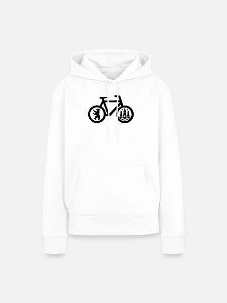 Schnellradweg Berlin Køpenhavn - Frauen Premium Bio Hoodie - Weiß