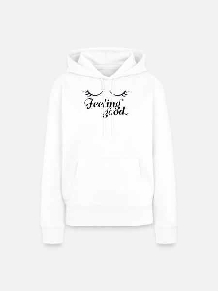 Traumhafte Wimpern-Silhouette - Frauen Premium Bio Hoodie - Weiß