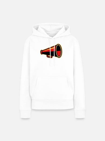 Rotes Megafon Ultras Icon - Frauen Premium Bio Hoodie - Weiß