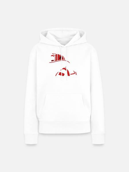 Rettungshund Profil Grafik - Frauen Premium Bio Hoodie - Weiß