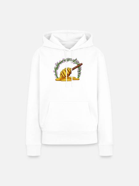 Honig-Thymian-Girlande - Frauen Premium Bio Hoodie - Weiß