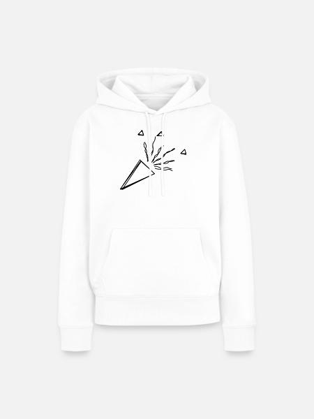 Partyknaller handgezeichnet - Frauen Premium Bio Hoodie - Weiß