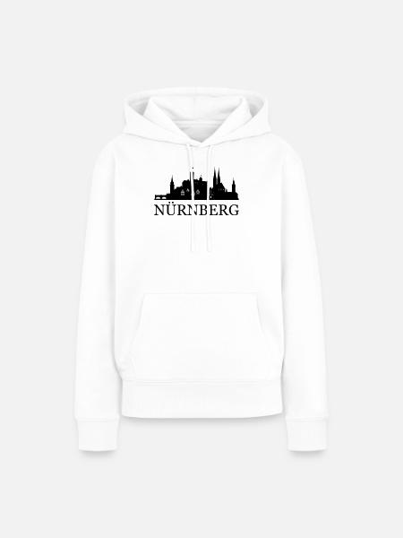 Nürnberg Skyline - Frauen Premium Bio Hoodie - Weiß