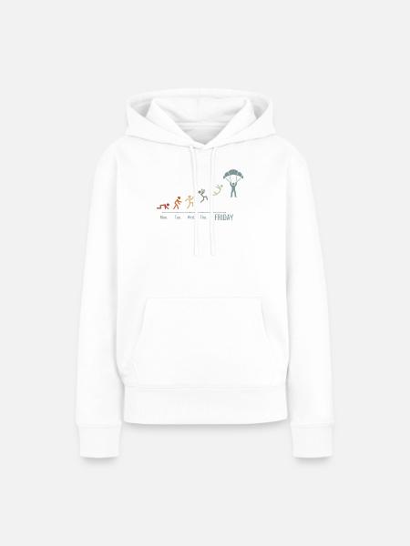  Fallschirmspringen SKYDIVING SKYDIVER - Frauen Premium Bio Hoodie - Weiß