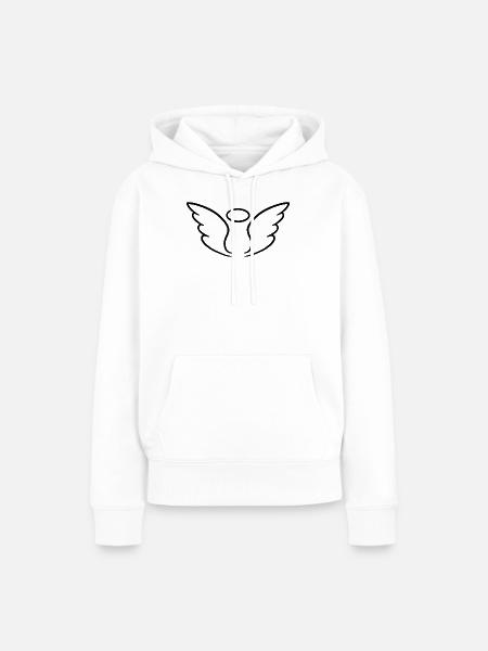 angel wings black - Frauen Premium Bio Hoodie - Weiß