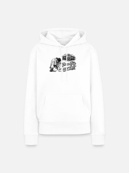 DreamBig Never Quit Karate - Frauen Premium Bio Hoodie - Weiß
