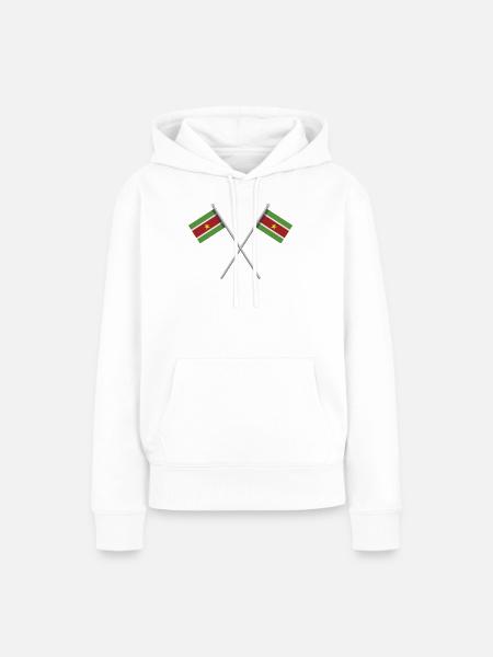 Surinam-Flagge - Frauen Premium Bio Hoodie - Weiß