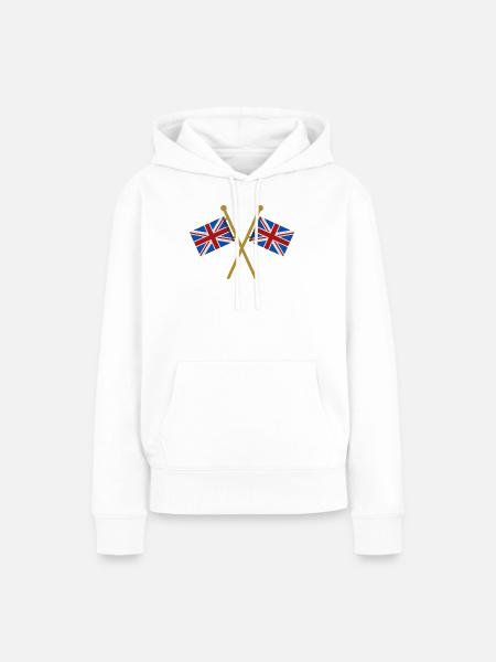 Flagge Großbritanniens - Frauen Premium Bio Hoodie - Weiß