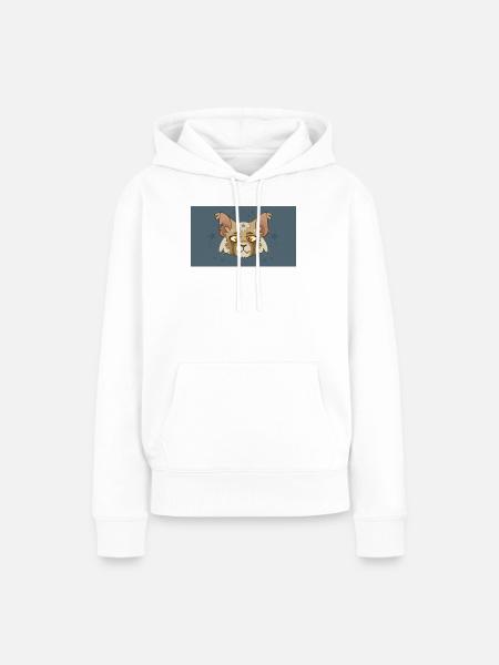 Cat design - Frauen Premium Bio Hoodie - Weiß