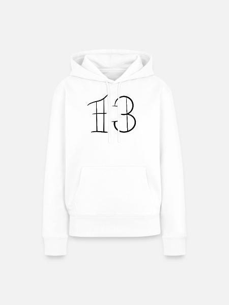 13_schwarz_1 - Frauen Premium Bio Hoodie - Weiß