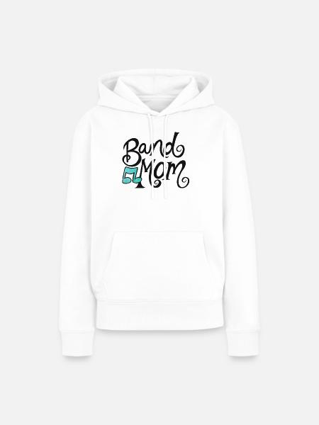 Band-Mama-Skript mit Anmerkung - Frauen Premium Bio Hoodie - Weiß
