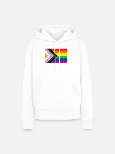 LGBTQIA+ - Frauen Premium Bio Hoodie - Weiß