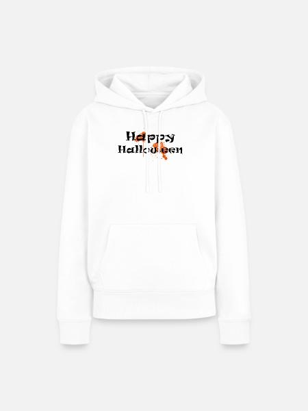 Happy Halloween - Frauen Premium Bio Hoodie - Weiß