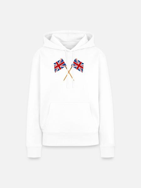 Flagge Großbritanniens - Frauen Premium Bio Hoodie - Weiß