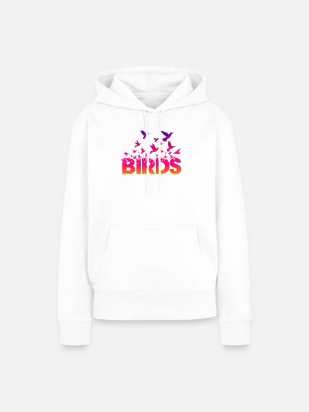 Vögel  - Frauen Premium Bio Hoodie - Weiß