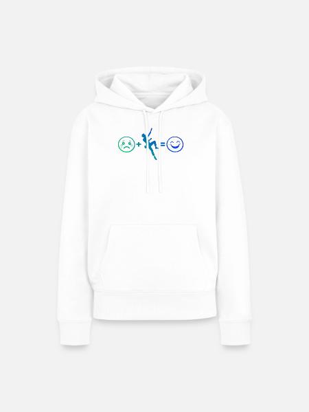 Die Bergsportlerinnen und Climbing passen zusammen - Frauen Premium Bio Hoodie - Weiß