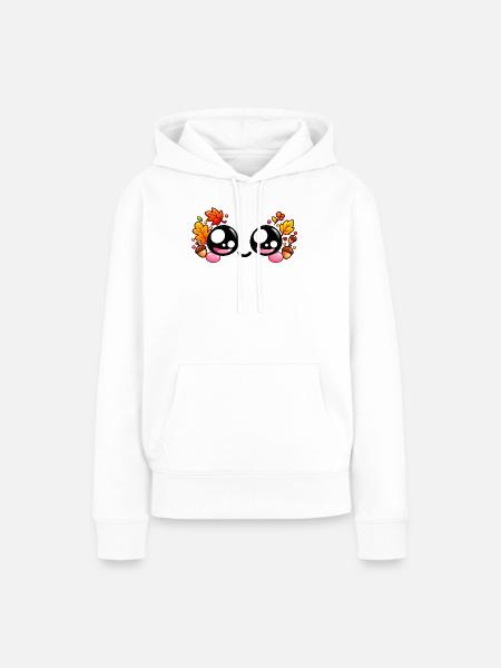 Kawaii-Herbst-Paar-Lächeln - Frauen Premium Bio Hoodie - Weiß