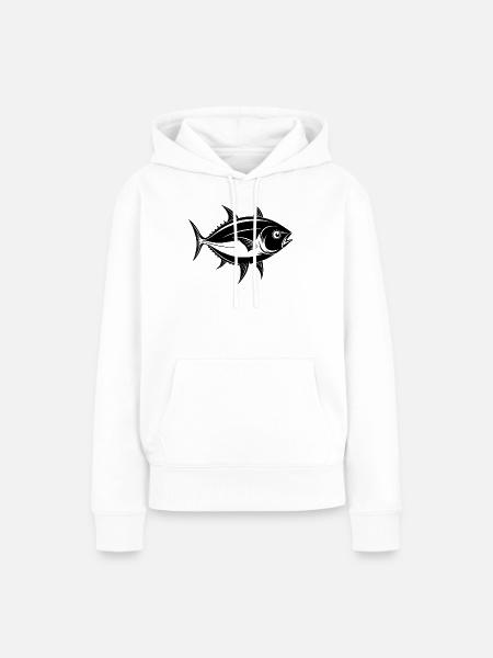Thunfisch - Frauen Premium Bio Hoodie - Weiß