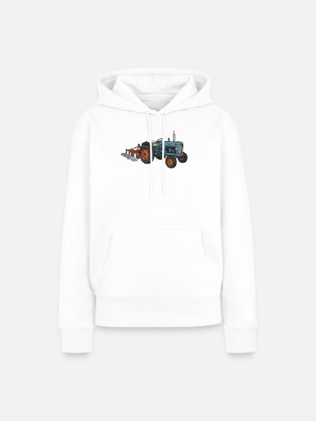 Traktor / Traktor / Traktor - Frauen Premium Bio Hoodie - Weiß